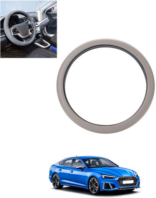 ABJD Steering Cover For Audi S5(Silver, Leatherite)