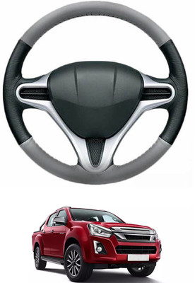 MATIES Steering Cover For Toyota Universal For Car(Grey, Black, Leather)