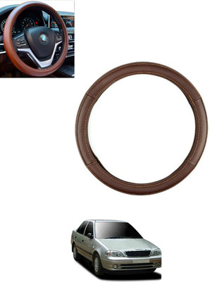 monolive Steering Cover For Toyota Etios Cross(Brown, Leatherite)