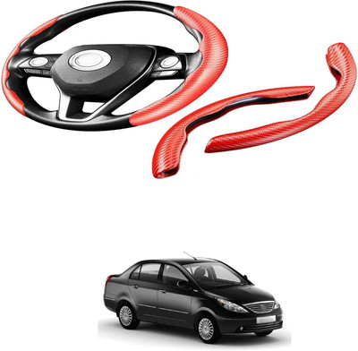 XZRTZ Steering Cover For Skoda Octavia(Carbon Fiber Red, Polyurethane)