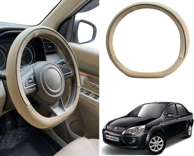 PEEPS STORE Steering Cover For Ford Fiesta Old(Black, Leatherite)