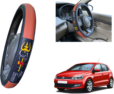 Volkswagen Steering Cover For Volkswagen Polo(Tan, Black, Leatherite)