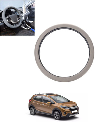 ABJD Steering Cover For Honda Universal For Car(Silver, Leatherite)