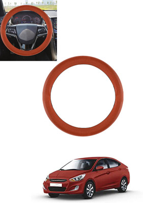 ABJD Steering Cover For Hyundai Verna(Tan, Leatherite)