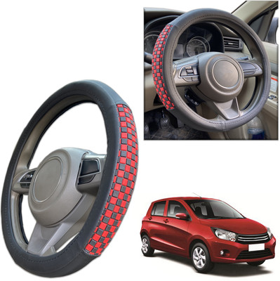 PEEPS STORE Steering Cover For Maruti Celerio(Black, Leatherite)