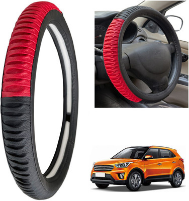 PEEPS STORE Steering Cover For Hyundai Creta(Black, Leatherite)