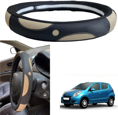PEEPS STORE Steering Cover For Maruti A-Star(Black, Leatherite)