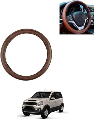 AYW Steering Cover For Mahindra Universal For Car(Brown, Leatherite)