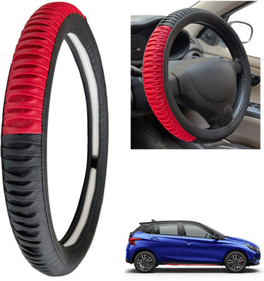 PEEPS STORE Steering Cover For Hyundai i20(Black, Leatherite)