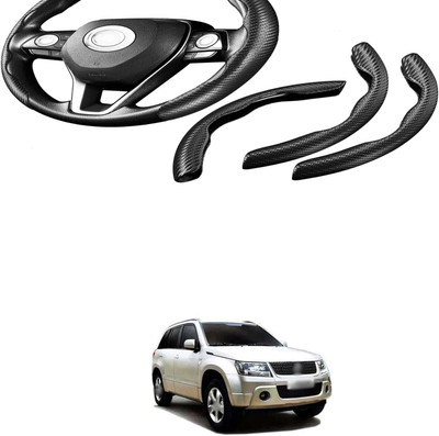 Pecunia Steering Cover For Mahindra Universal For Car(Carbon Fiber Black, Polyurethane)