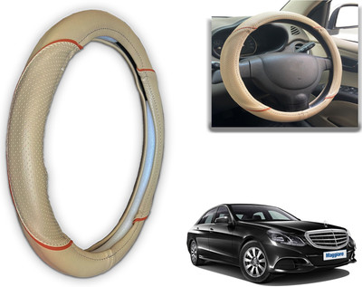 PEEPS STORE Steering Cover For Mercedes Benz E200(Black, Red, Leatherite)