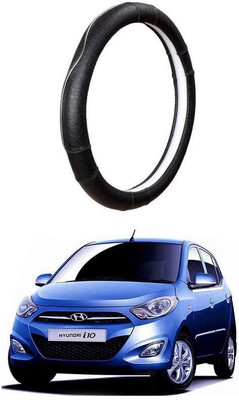 AUTO PEARL Steering Cover For Hyundai i10(Black, Leatherite)