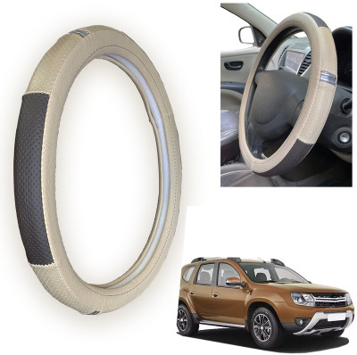 PEEPS STORE Steering Cover For Renault Duster(Black, Leatherite)