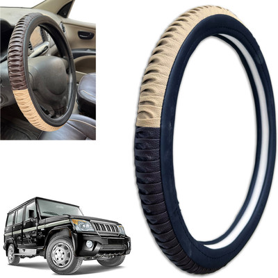 PEEPS STORE Steering Cover For Mahindra Bolero(Multicolor, Leatherite)