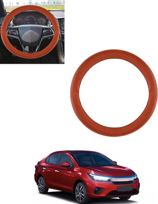 AYW Steering Cover For Honda Universal For Car(Tan, Leatherite)