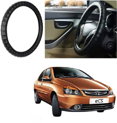 OOLTAH PAHIYA Hand Stiched Steering Cover For Tata Indigo CS(Black, Leatherite)