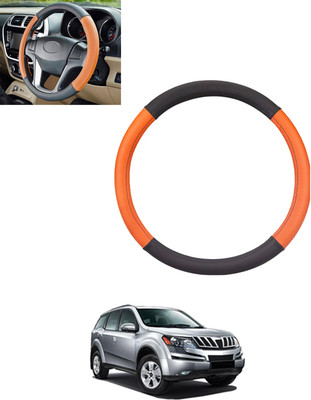 MSNP Steering Cover For Mahindra XUV 500(Tan & Black, Leatherite)