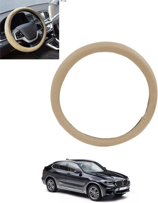 MSNP Steering Cover For BMW X4(Beige, Leatherite)