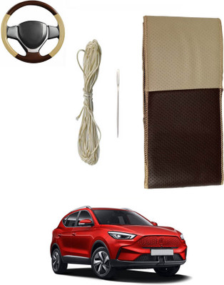 ABJD Hand Stiched Steering Cover For Tata Universal For Car(Beige, Brown, Leatherite)
