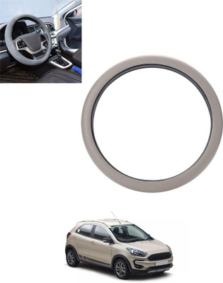 MSNP Steering Cover For Ford Universal For Car(Silver, Leatherite)