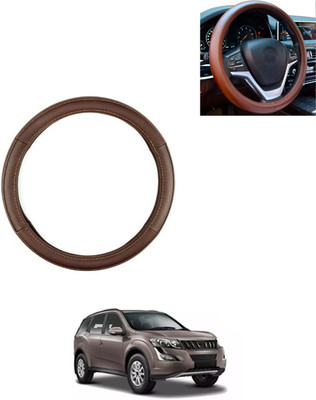 AYW Steering Cover For Mahindra XUV 500(Brown, Leatherite)