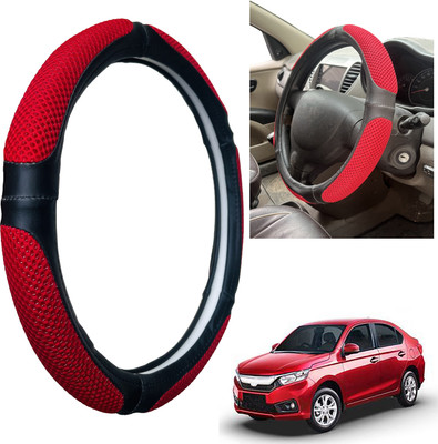 PEEPS STORE Steering Cover For Honda Amaze(Black, Leatherite)