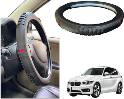 PEEPS STORE Steering Cover For BMW 1 Series(Black, Red, Leatherite)