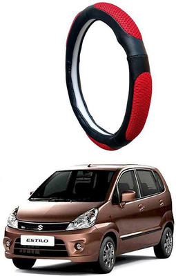 AUTO PEARL Steering Cover For Maruti Zen Estilo(Black Red, Leatherite)