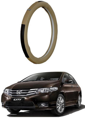 AUTO PEARL Steering Cover For Honda New City(Beige, Leatherite)