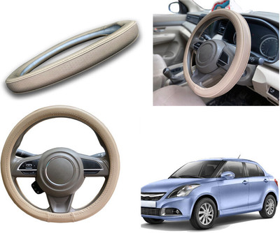 PEEPS STORE Steering Cover For Maruti Swift Dzire(Black, Leatherite)