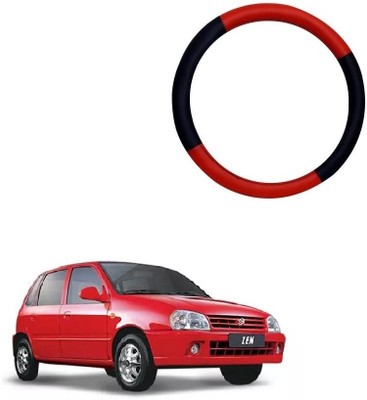 SPREADX Steering Cover For Maruti Zen(Red, Black, Leatherite)