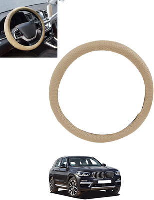 monolive Hand Stiched Steering Cover For BMW X3(Beige, Leatherite)
