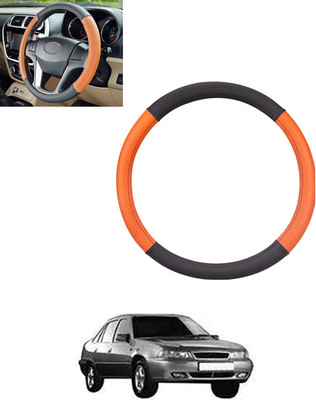 monolive Steering Cover For Daewoo Cielo(Tan, Black, Leatherite)