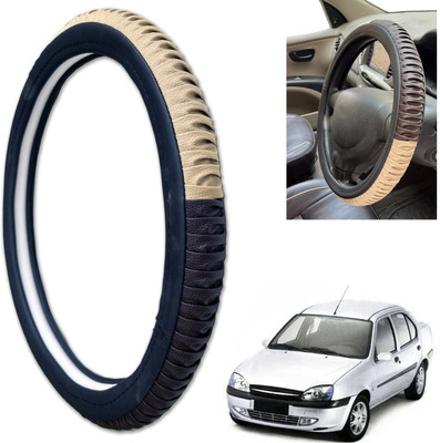 PEEPS STORE Steering Cover For Ford Ikon(Black, Leatherite)