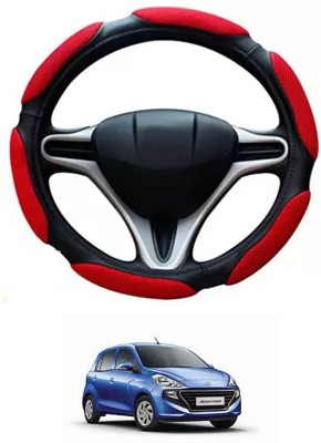 RONISH Hand Stiched Steering Cover For Hyundai Santro(Black, Red, Leatherite)