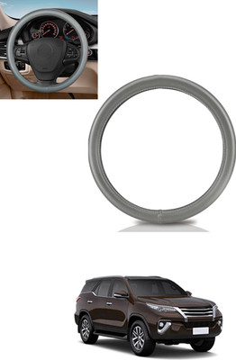 MATIES Steering Cover For Toyota Universal For Car(Silver, Leather)