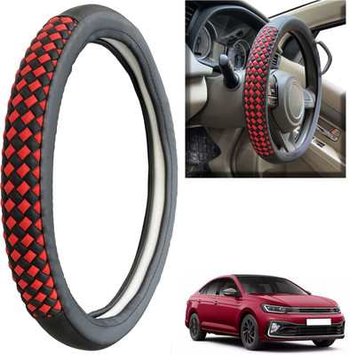 PEEPS STORE Steering Cover For Volkswagen NA(Black, Leatherite)