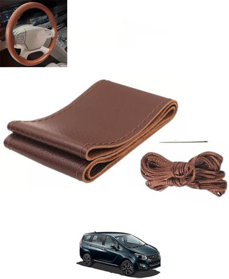 monolive Hand Stiched Steering Cover For Mahindra Marshal(Brown, Leatherite)