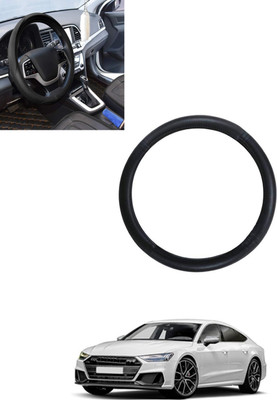 monolive Steering Cover For Audi S7(Black, Leatherite)