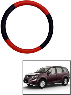 RKPSP Hand Stiched Steering Cover For Universal For Car XUV 500(Red/Black, Leatherite)