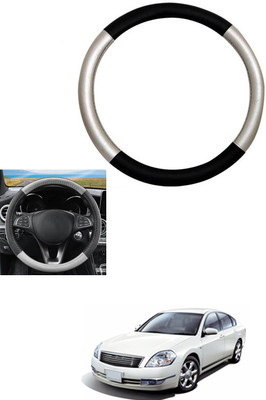 MATIES Steering Cover For Nissan Teana(Silver, Black, Leather)