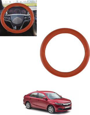 AYW Steering Cover For Honda Amaze(Tan, Leatherite)