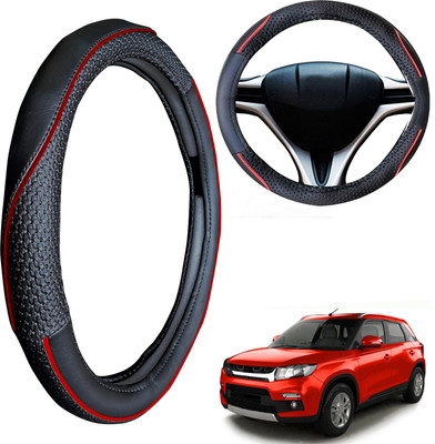 PEEPS STORE Steering Cover For Maruti NA(Black, Leatherite)