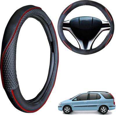 PEEPS STORE Steering Cover For Tata Indigo Marina(Black, Leatherite)