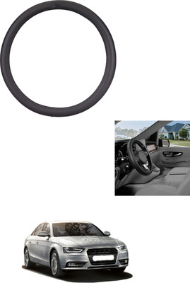 MATIES Steering Cover For Audi S4(Black, Leather)
