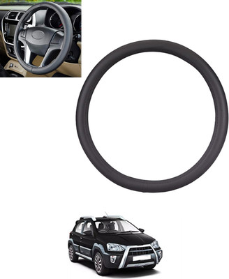 MSNP Steering Cover For Toyota Etios Cross(Black, Leatherite)