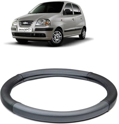 Etradezone Steering Cover For Hyundai Santro Xing(Black, Leatherite)