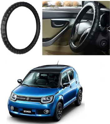 Shubh Auto Hand Stiched Steering Cover For Maruti NA(Black, Leatherite)