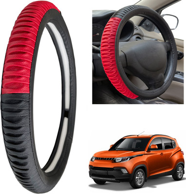 PEEPS STORE Steering Cover For Mahindra KUV 100(Black, Leatherite)