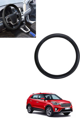 monolive Steering Cover For Hyundai Creta(Black, Leatherite)
